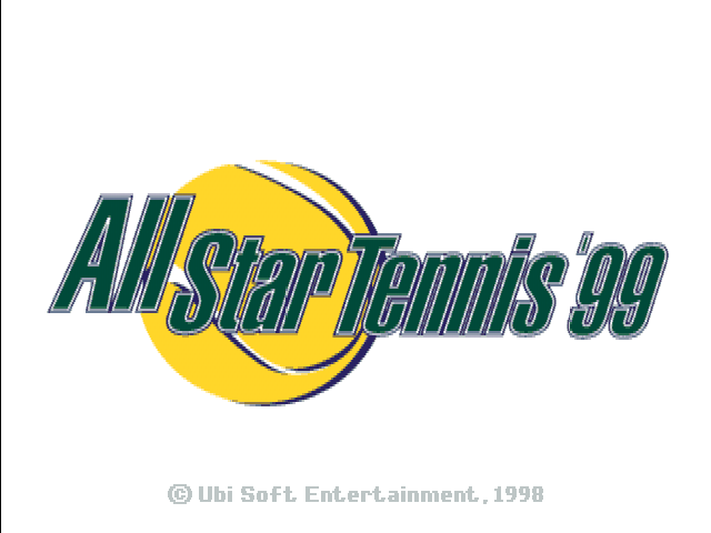 All-Star Tennis title screen for Playstation